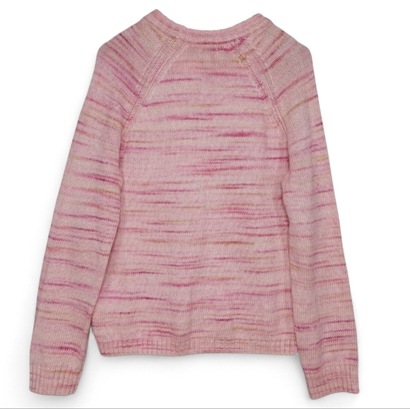 NWT J.Crew Women’s Pink Space Dye Knit Sweater M Crewneck Cozy Soft Pullover - Picture 3 of 13